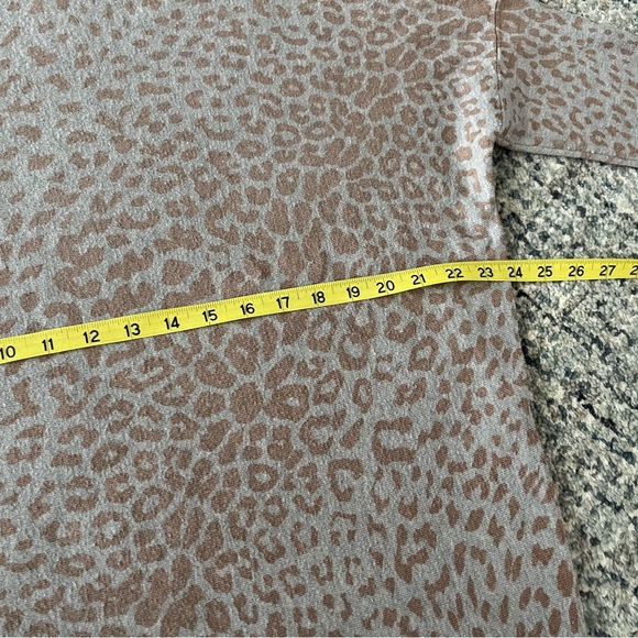 Leopard Print One Shoulder Sweater - small - Picture 3 of 5